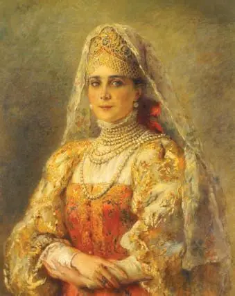 К Е Маковский Портрет княгини З Н Юсуповой в русском костюме 1900е гг - фото 60