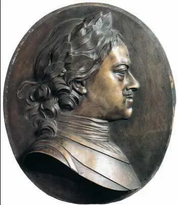 М Колло Портрет Петра I Барельеф Бронза 176970 гг Государственный - фото 236