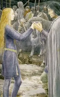 Then it seemed to Gimli and Legolas who were nearby that she wept and in one - фото 4