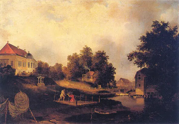 Вид в усадьбе МДРезвого Мариенгоф близ Петербурга 1846 г Холст масло - фото 23