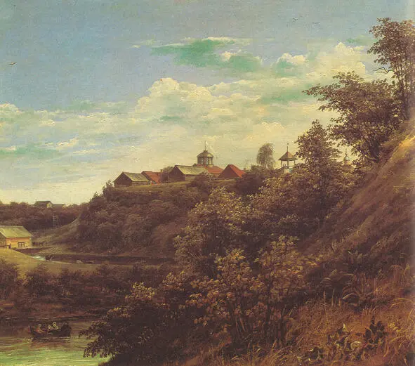 Васильково имение инспектора Академии художеств А И Крутова1833 г Холст - фото 9