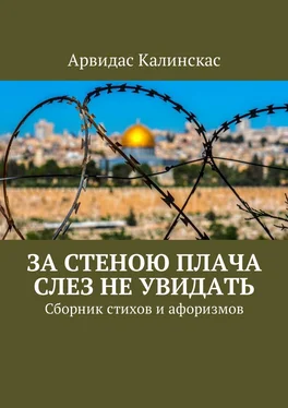 Арвидас Калинскас За стеною плача слез не увидать. Сборник стихов и афоризмов обложка книги