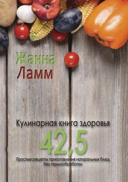 Жанна Ламм Кулинарная книга здоровья 42,5. Простые рецепты приготовления натуральных блюд без термообработки обложка книги