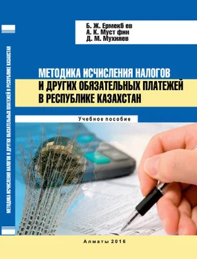 Баян Ермекбаева Методика исчисления налогов и других обязательных платежей в Республике Казахстан обложка книги