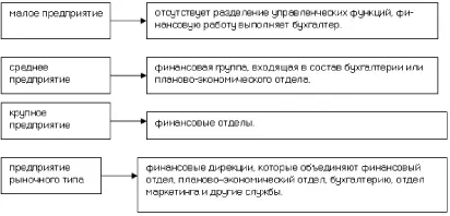 Рис 4 Виды финансовых служб в зависимости от размеров предприятия Финансовый - фото 3