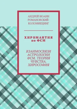 Андрей Романовский-Коломиецинг Хиромантия по ФСМ. Взаимосвязи астрологии ФСМ. Теория чувства. Хирософия обложка книги