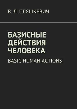 В. Пляшкевич Базисные действия человека. Basic human actions обложка книги