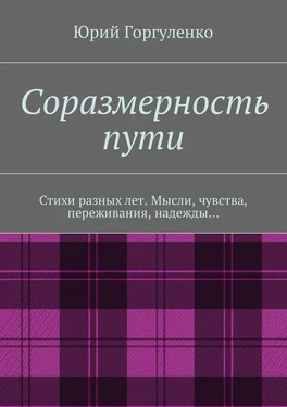 Юрий Горгуленко Соразмерность пути. Стихи разных лет. Мысли, чувства, переживания, надежды… обложка книги