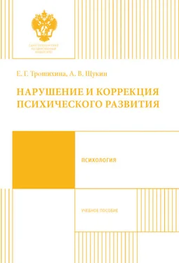 Евгения Трошихина Нарушение и коррекция психического развития. Учебное пособие обложка книги