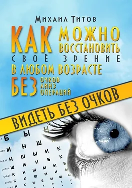 Михаил Титов Видеть без очков. Как можно восстановить своё зрение в любом возрасте без очков, линз и операций обложка книги