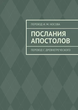 И. Носов Послания апостолов. Перевод с древнегреческого обложка книги