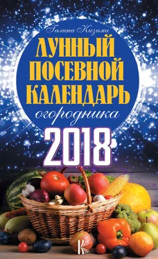 Галина Кизима Лунный посевной календарь огородника на 2018 год обложка книги