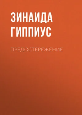 Зинаида Гиппиус Предостережение обложка книги