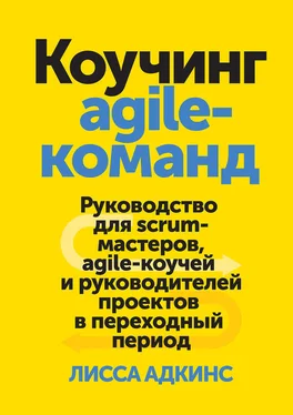 Лисса Адкинс Коучинг agile-команд. Руководство для scrum-мастеров, agile-коучей и руководителей проектов в переходный период обложка книги