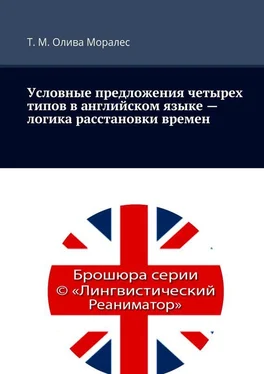 Т. Олива Моралес Условные предложения четырех типов в английском языке – логика расстановки времен обложка книги