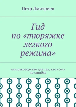 Петр Дмитриев Гид по «тюряжке легкого режима». Или руководство для тех, кто «сел» по ошибке обложка книги