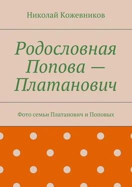 Николай Кожевников Родословная Попова – Платанович. Фото семьи Платанович и Поповых обложка книги