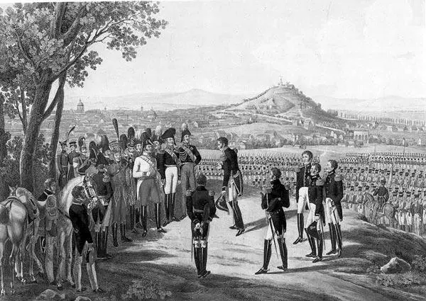 Капитуляция Парижа Старинная гравюра МС Воронцов 26 февраля 1815 года - фото 45