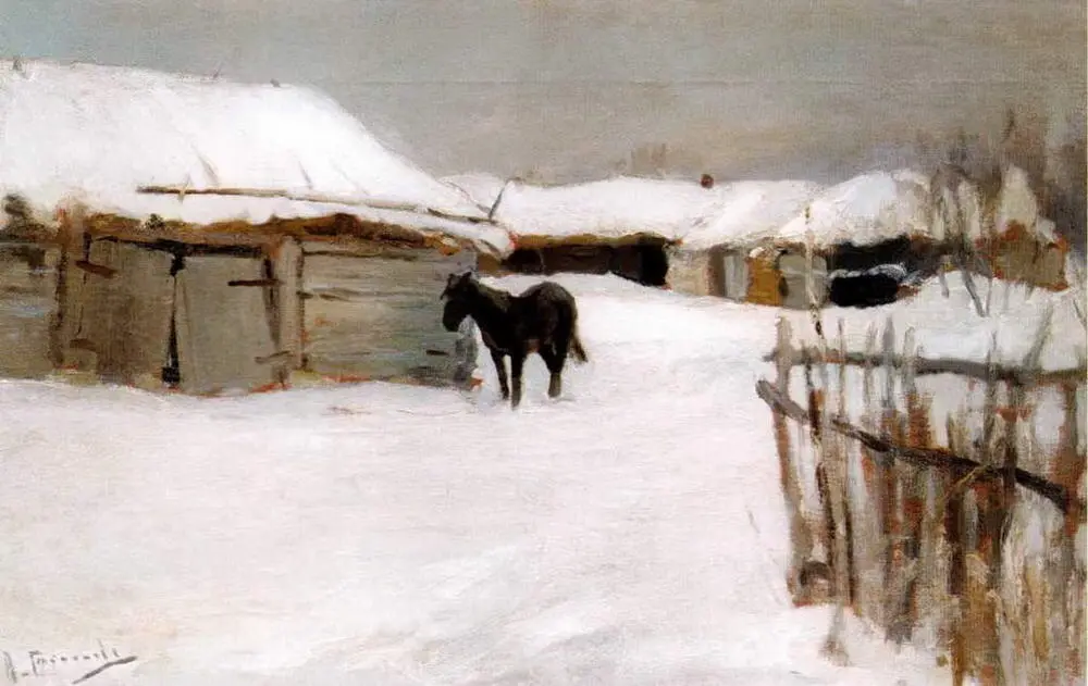 Деревня зимой 19001910 Ставропольский краевой музей изобразительных - фото 61