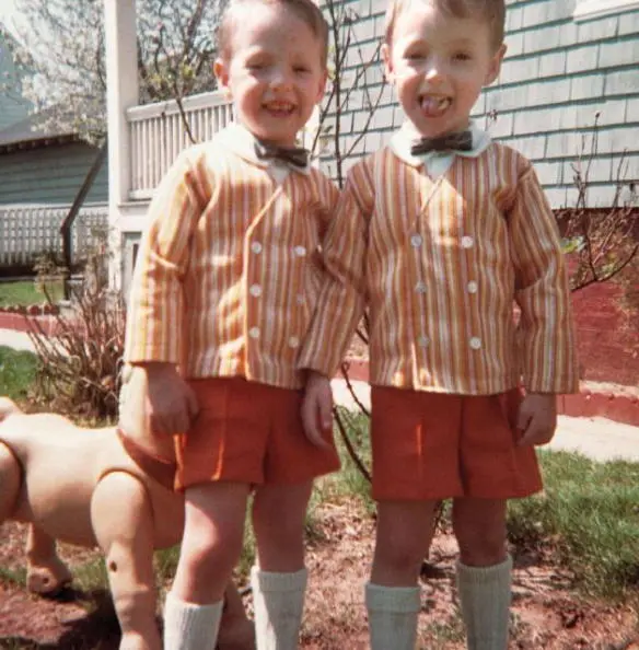 Mark left and me circa 1967 in our yard on Mitchell Street West Orange New - фото 36