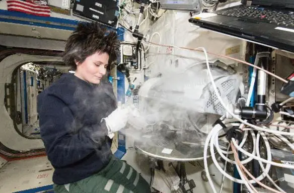 Samantha storing her science samples in one of three 98F freezers in the - фото 69