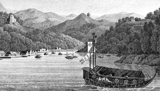 Вид гавани Нагасаки Гравюра первой половины XIX века Все украшение сего места - фото 31