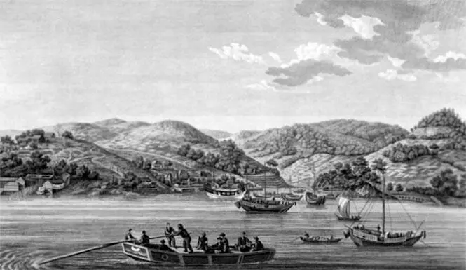 Вид на берег около города Нагасаки Из Атласа к путешествию вокруг света - фото 44