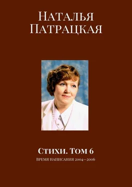 Наталья Патрацкая Стихи. Том 6. Время написания 2004—2006 обложка книги