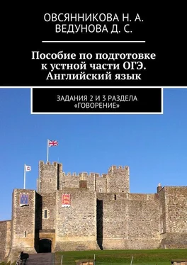 Д. Ведунова Пособие по подготовке к устной части ОГЭ. Английский язык. Задания 2 и 3 раздела «Говорение» обложка книги