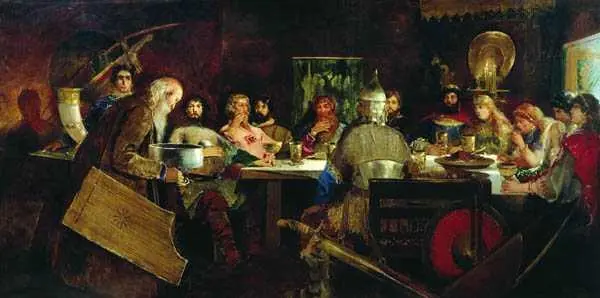 Пир богатырей у ласкового князя Владимира Художник А Рябушкин Киевский или - фото 35