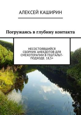 Алексей Каширин Погружаясь в глубину контакта. Несостоявшийся сборник анекдотов для смехотерапии в гештальт-подходе. 18,5+ обложка книги