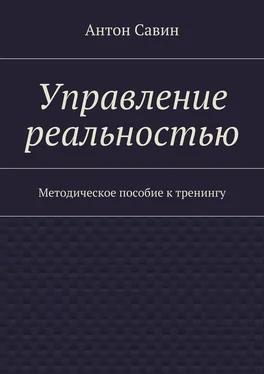 Антон Савин Управление реальностью. Методическое пособие к тренингу обложка книги