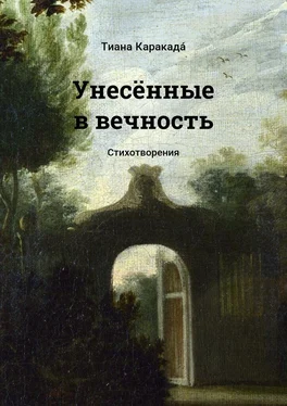 Тиана Каракада́ Унесённые в вечность. Стихотворения обложка книги