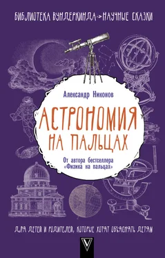 Александр Никонов Астрономия на пальцах. Для детей и родителей, которые хотят объяснять детям обложка книги