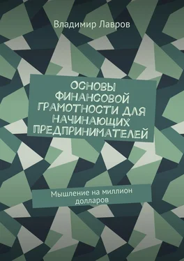 Владимир Лавров Основы финансовой грамотности для начинающих предпринимателей. Мышление на миллион долларов обложка книги