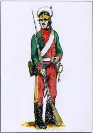 Рядовой Гренадерского корпуса 1795 г Рек АП Шпака Фельдфебель Сводного - фото 55
