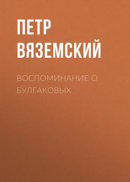Петр Вяземский Воспоминание о Булгаковых обложка книги