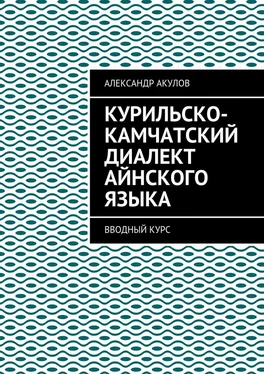 Александр Акулов Курильско-Камчатский диалект айнского языка. Вводный курс обложка книги