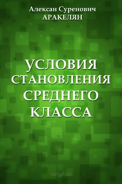 Алексан Аракелян Условия становления среднего класса обложка книги