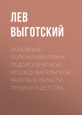 Лев Выготский (Выгодский) Основные положения плана педологической исследовательской работы в области трудного детства обложка книги