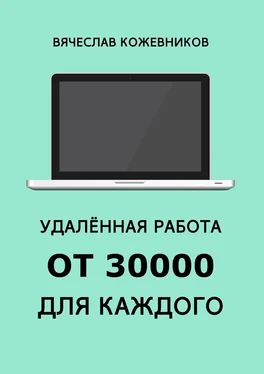 Вячеслав Кожевников Удалённая работа от 30000 для каждого. Руководство к действию обложка книги