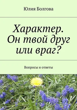 Юлия Болгова Характер. Он твой друг или враг? Вопросы и ответы обложка книги