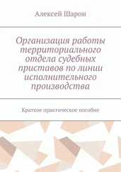 Алексей Шарон - Организация работы территориального отдела судебных приставов по линии исполнительного производства. Краткое практическо