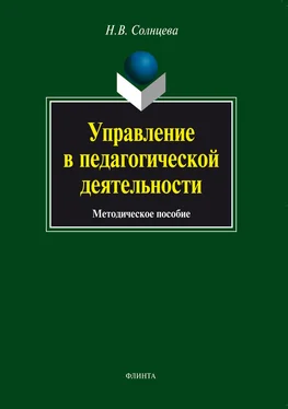 Наталия Солнцева Управление в педагогической деятельности. Методическое пособие обложка книги