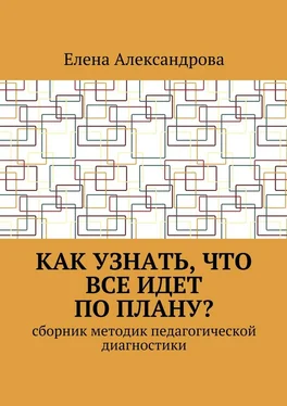 Елена Александрова Как узнать, что все идет по плану? Сборник методик педагогической диагностики обложка книги