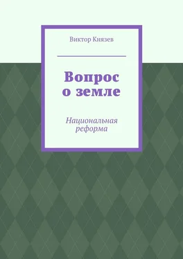 Виктор Князев Вопрос о земле. Национальная реформа обложка книги