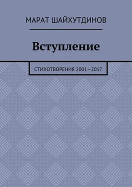 Марат Шайхутдинов Вступление. Стихотворения 2001—2017 обложка книги