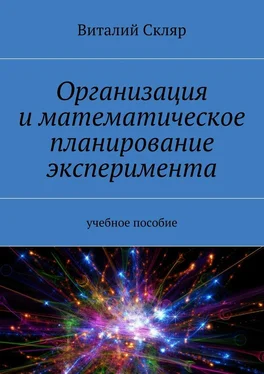 Виталий Скляр Организация и математическое планирование эксперимента. Учебное пособие обложка книги