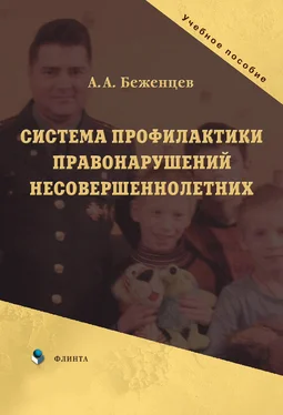 Александр Беженцев Система профилактики правонарушений несовершеннолетних. Учебное пособие обложка книги