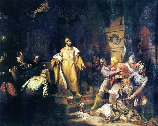 Иоанн III свергает татарское иго разорвав изображение хана и приказав - фото 19